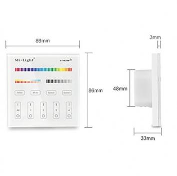 4-Zone RGB+CCT Wand-Fernbedienung 230V (T4)