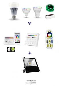4-Zone RGB+CCT Wand-Fernbedienung 230V (T4)